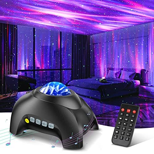 Photo 1 of Northern Galaxy Light Aurora Projector with 33 Light Effects, LED Star Projector for Bedroom Nebula Lamp, Remote Control, White Noises, Bluetooth Speaker for Parties