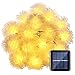 Qedertek Chuzzle Ball Solar String Lights, 15.7ft 20 LED String Lights Outdoor, Waterproof Solar Fairy Lights for Home, Patio, Lawn, Garden, Wedding, Balcony, Party and Holiday Decorations(Warm White)