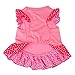 Puppy Clothes, Small Dog Cat Pet Dress Fly Sleeve Dress for Pet Pink…