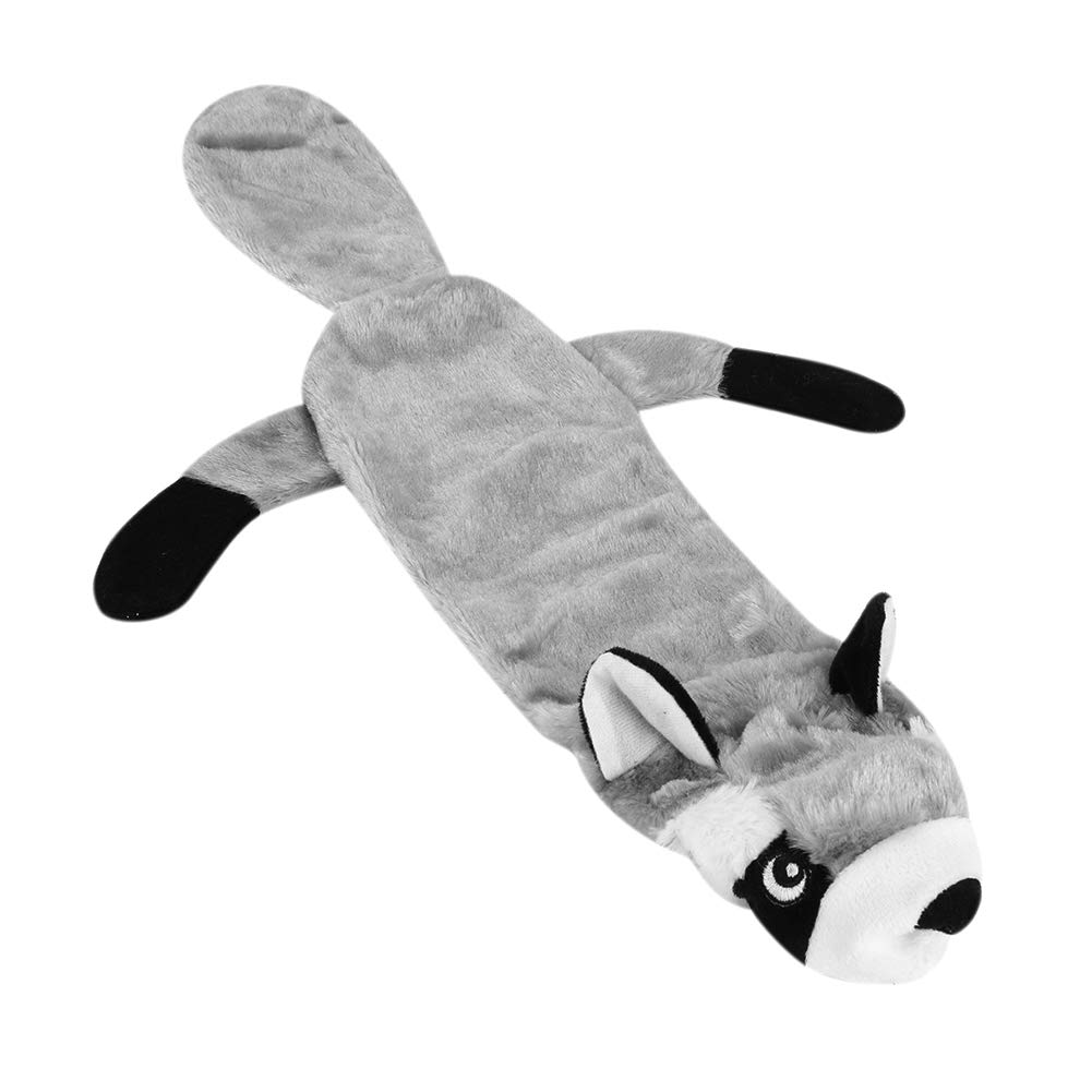 Soft Plush Dog Toys No Stuffing Dog Chew Toys Squeaky Dog Toys For Puppy Small Medium Dogs Playing Training Strong Big Dog Toy Raccoon 60cm(23.6inch) Long