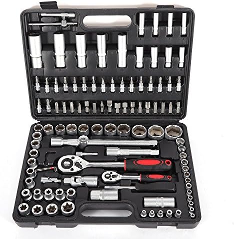 RANZIX 108 Piece Socket Spanner Set Ratchet Box Ratchet Box Tool Socket Spanner Tool Set