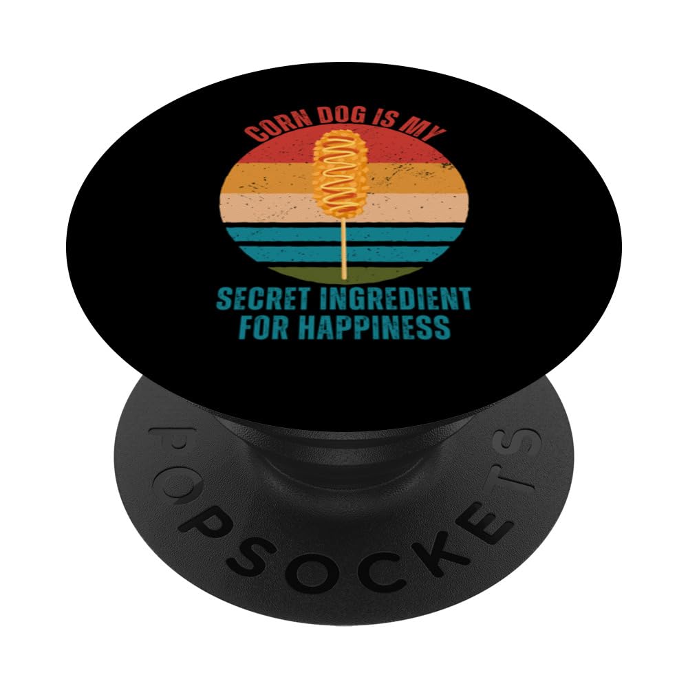 Vintage Corn Dog Is My Secret Ingredient For Happiness PopSockets Swappable PopGrip
