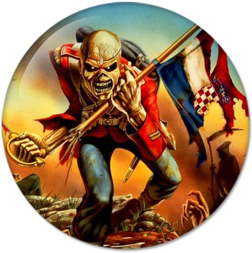 Iron Maiden #7 Music Collection Bottle Opener Round Button Badges With Refrigerator Magnet, NEW 2.25 Inch (58mm)