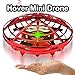 Light Up Flying Toys, Mini Drone Helicopter Glow In The Dark Party Favor Supplies for Kid Adult, 360 Rotating Hand Operated Drone LED Lights Indoor Outdoor 4th July Party Birthday Gifts