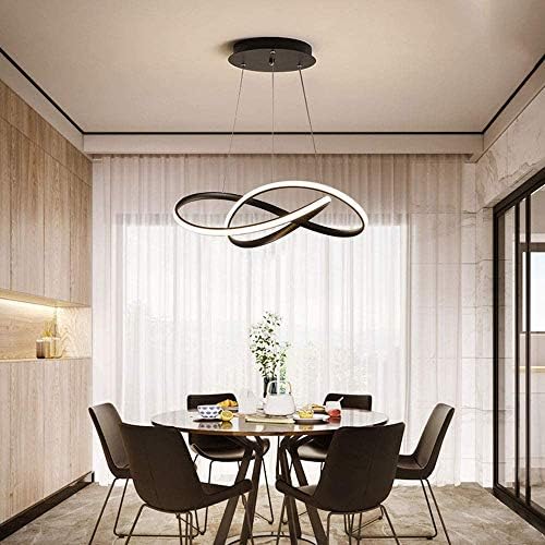 Ysnjg Led Pendelleuchte 45w Dimmbare Esstisch Hangelampe Acryl Nordic Modernes Restaurant Decken Lampe Aluminium Curve Kronleuchterhangelinie