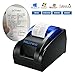 HILLPOW 58MM USB Thermal Receipt Printer Compatible with Bill Ticket Barcode ESC/POS Print Commands Set NO Bluetooth Function
