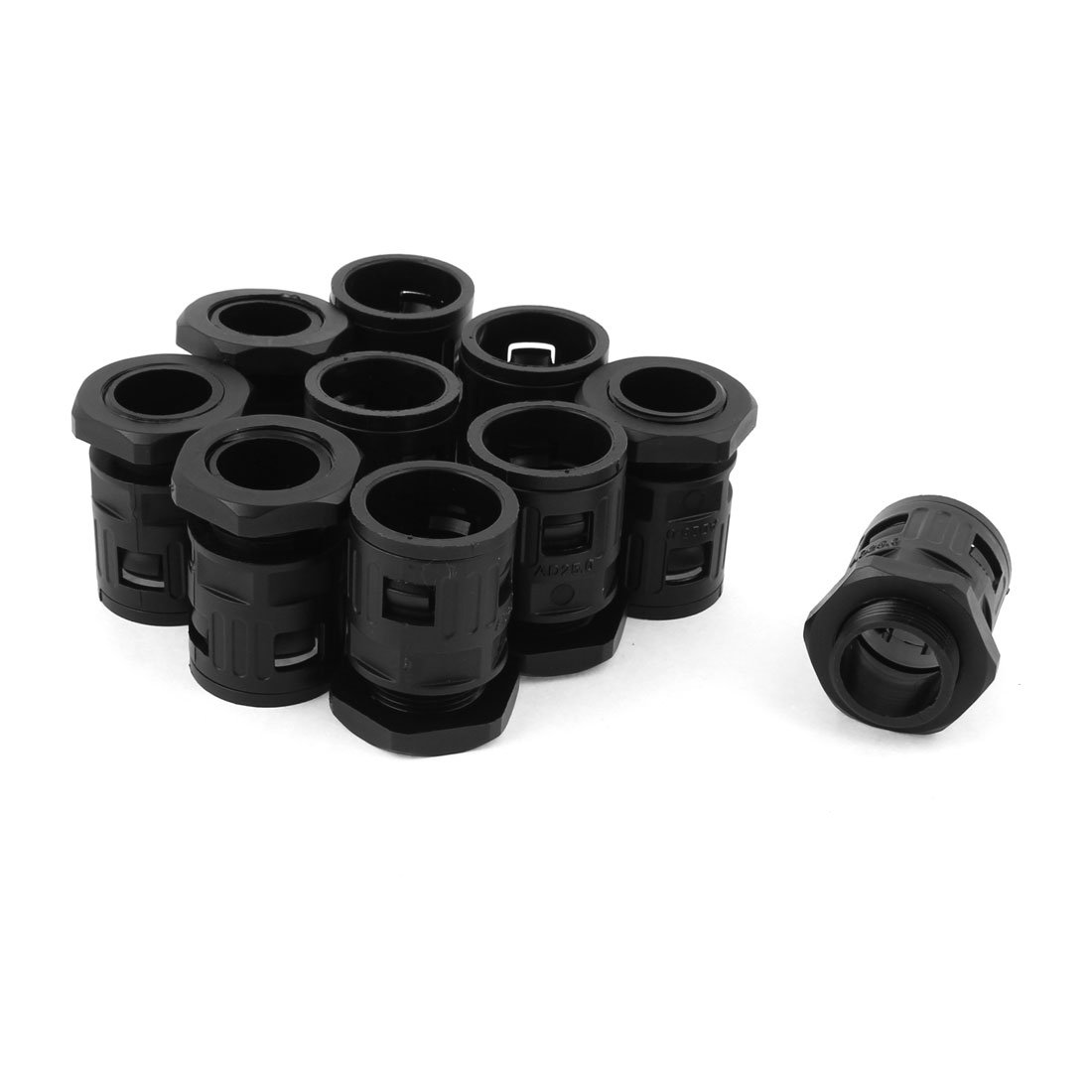 Sourcingmap AD25 Corrugated Conduit 25mm Quick Connector Pipe Fitting 10Pcs