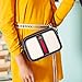 Women Genuine Leather Designer Shoulder Bag Camera Crossbody Bag Mini Bee Handbag (white)