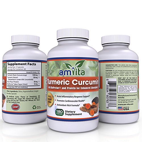 Premium turmeric curcumin 1500mg - 95% extract with bio…