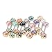 Baoblaze 12 PCS Wholesale 16G Tongue Rings Barbells Assorted Colors