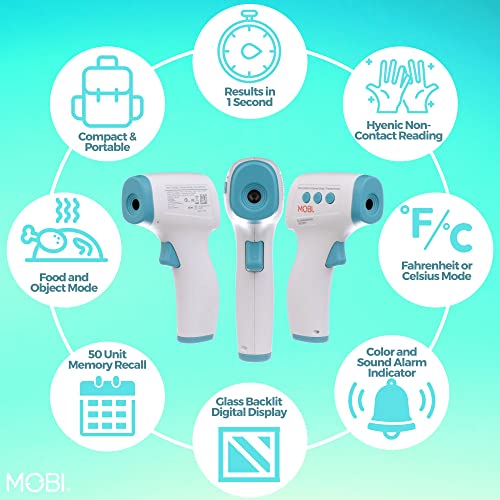 MOBI Baby NonContact Forehead Digital Thermometer with Object
