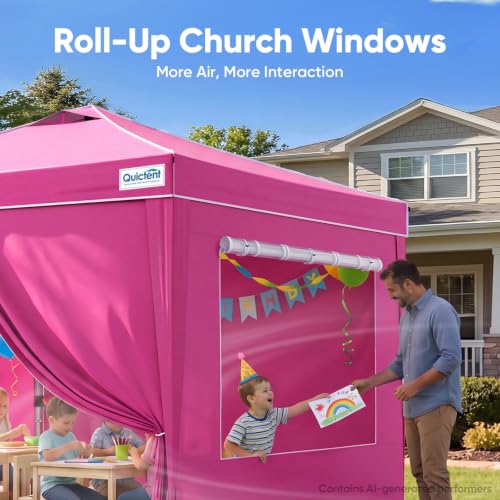 Quictent 10x10 Pop Up Canopy Tent with 4 Detachable Sidewalls & Windows | Fast One-Person Setup image 22