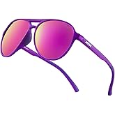 Jefoo Polarized Aviator Sunglasses for Women Men Retro Trendy Sports Sunglasses for Outdoor UV400 Protection