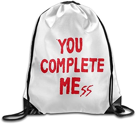Gym Drawstring Backpack Bag For Men &amp; Women-YOU COMPLETE ME-2