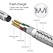 iPhone Cable charger-3 Pack (3ft 6ft 10ft) Elktry High Speed Braided Charger Cord Line Fast Sync Data Cable Tangle-Free for iPhone6 6s 6plus 6splus 7 7plus SE 5s 5c 5 iPad Pro Air iPod (Classic Gray)