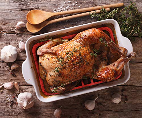 STAN BOUTIQUE Nonstick Baking/Cooling/Roasting Racks for Oven - (12" X 17") Silicone, Red