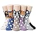 Socksense Hello Puppy Dogs Women's Socks 5pairs(5color)=1pack Made in Korea, One Size