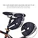 BYPA Bike Bag Under Seat, Bicycle Strap-On Bike Wedge Saddle Bag Water Resistant Bike Pouches Bicycle Seat Bags Under Seat with Reflective Stripes