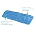 Reusable Microfiber Mop Pads, 6 Pack 18''x 6'' Mop Head Replacement, Wet/Dry Home & Commercial Cleaning Scrubbing Floor Pad - Blue