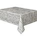 Rustic Wood Plastic Tablecloth, 108" x 54" primary