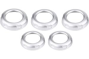 Acouto 5pcs Car Inner Side Air Conditioner Switch Knob Ring Cover Trim for Discovery 4 LR4 2009-2016 for for Sport 2010-2013