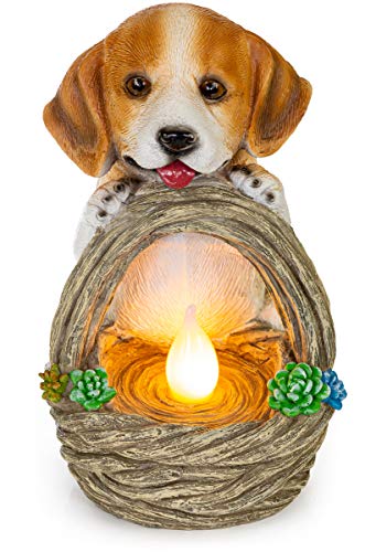 Puppy-Dog-with-Basket-Solar-Powered-LED-Outdoor-Decor-Garden-Light