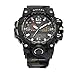 Richermall Men's Sports Analog Quartz Watch Dual Display Waterproof Digital Watches with LED Backlight relogio masculino (Army green-Camo)