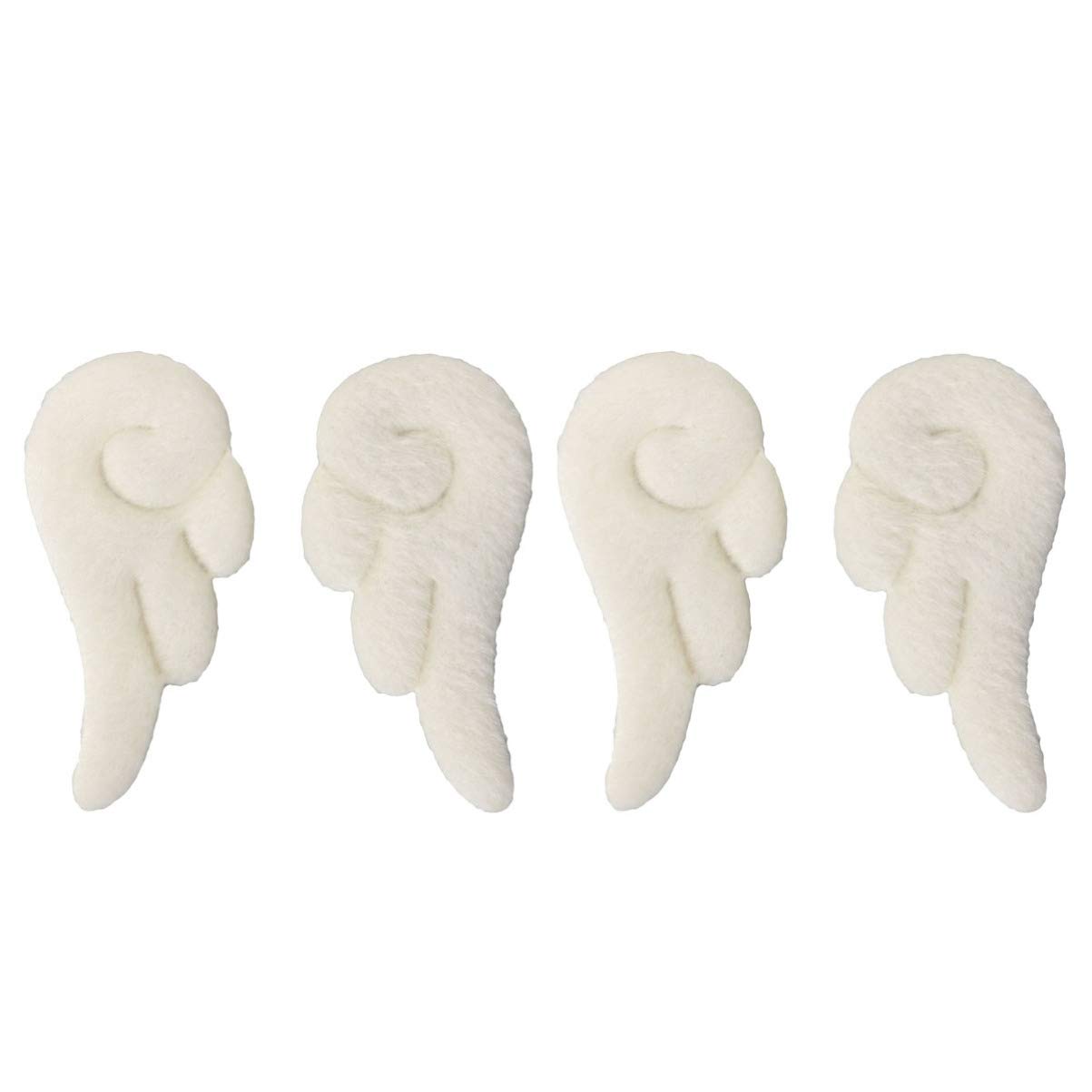 Minkissy Baby Hair Clips 2 Pairs White Angel Wings Hair Clips Alligator Hair ClipsDuckbill Clips Styling Hair Clips for Girls Baby Hair Accessories