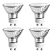 Luxrite LR20490 (4-Pack) 35W/GU10/120V 35-Watt MR16 Halogen Light Bulb, Glass Cover, Dimmable, 320 Lumens, GU10 base