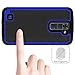 Fotosuncy Compatible for LG K10 2016 Case, Drop Protection Hybrid Dual Layer Armor Protective Case Deep Blue