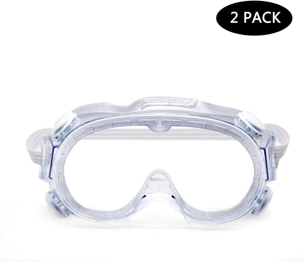 XUELIAIKEE Protective Safety Goggles Over Glasses,Splash Safety Glasses Clear Eye Protection,dust-Proof Fog Breathable Impact Resistant Goggles Work Eyewear Transparent
