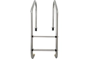 WOPOLTOP Swimming Pool Ladder, 2-Step Stainless Steel Non-Slip Pedals Pool Stairs for Inground Pools, Weight Capacity 230lbs, Easy to Install and Climb for Indoor/Outdoor Pools (2 Step)