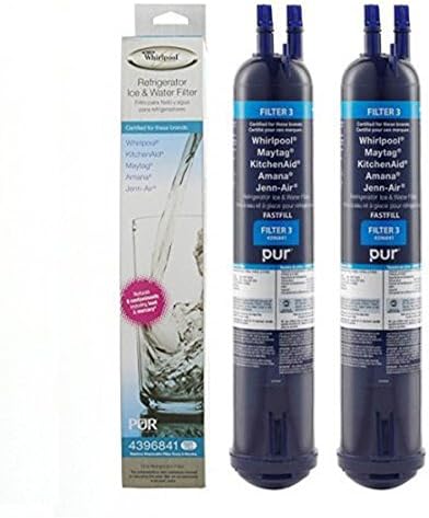 Whirlpool 4396841, 4396710, Filter 3 Refrigerator Water Filter (2 Pack)