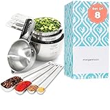 Stainless Steel Measuring Cups & Spoons Set - Heavy