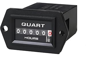 RileyFine DC 8-80V Mechanical Hours Meter No Battery Hour Gauge,Surface Waterproof Design,Used for Lawn Mower Generator Air C