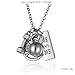 RINHOO Unisex Stainless Steel Dumbbell Charm Fitness Weightlifting Gym Pendant Necklace(ME vs ME)