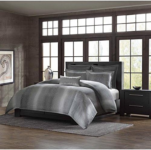 Metropolitan Home Shagreen Mini Duvet Cover Set, King, Grey