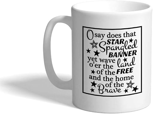 Amazon Com Custom Coffee Mug 11 Ounces Say Does Star Spangled