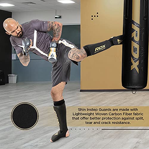 RDX Shin Guards Kickboxing Muay Thai, SATRA Approved, MMA Leg Instep