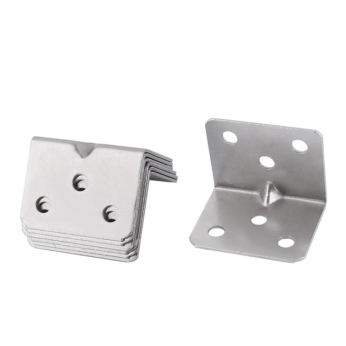 Sourcingmap 28mm x 28mm x 36mm 90 Degree Stainless Steel Corner Brace Angle Brackets 7 PCS