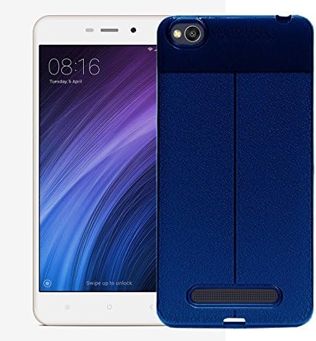 Amagav TPU Flexible Auto Focus Shock Proof Xiaomi Redmi 4A Back Cover,Leather Pattern Premium Armor Soft Back Case Cover for Xiaomi Redmi 4A