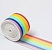 Supers 2-Inch Colored Striped Wide Elastic Band 3 Yards Rainbow Striped Grosgrain Ribbon for Sewing Accessories DIY Handmade Crafts