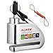 COOCHEER Alarm Disc Lock, Motorcycle Scooter Bike Security Anti-theft & Waterproof Brake Disc Alarm wheel Lock 6mm Super Class B Lock Cylinder 110db Alarm for Motorcycles