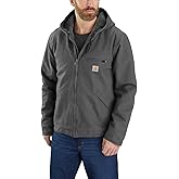 Carhartt Men's Relaxed Fit Washed Duck Sherpa-Lined Jacket