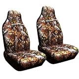 Two Officially Licensed Kings Camo Universal Fit Highback Seat Covers - Woodland Shadow
