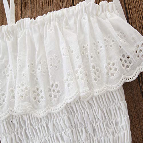 BOIZONTY Toddler Kids Baby Girls Ruffle Strappy Tube Top Irregular Maxi Skirt Outfit Dress Set Summer Clothes (Irregula Skirts, 2-3 Years) - Thumbnail 6