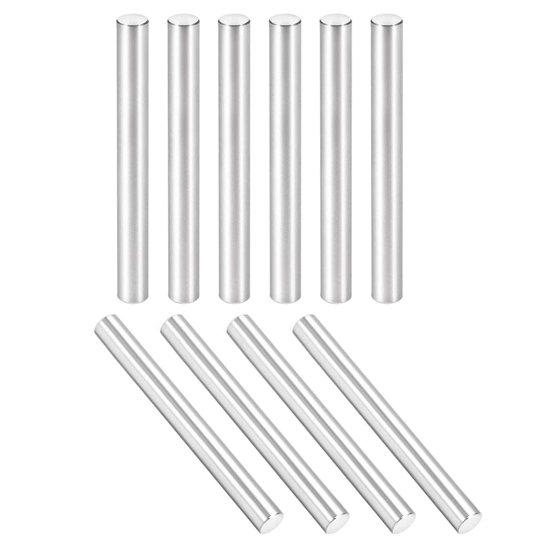 Unifizz 10Pcs 6 x 60mm Dowel Pin 304 Stainless Steel Shelf Pegs Support Shelves Silver Tone