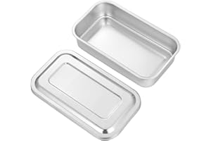 Didiseaon Stainless Steel Sterilizer Tray with Lid High-pressure Resistant Disinfection Box for Nail Medical