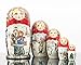 Russian Nesting Doll -Village Scenes - Hand Painted in Russia - 5 color/size variations - Traditional Matryoshka Babushka (6.75``(5 dolls in 1), Scene E)