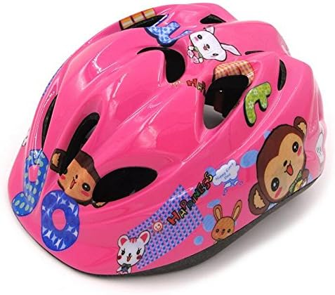 12 Air Vents Kids Bike Helmet for Boys Girls Cycling Skating Mountain Climbing-monkey pink